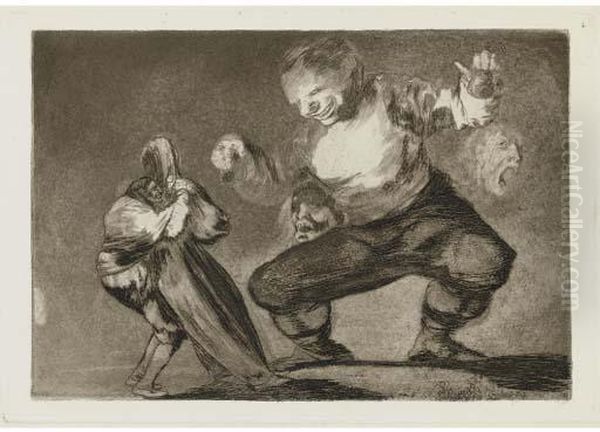 Bobalicon, From Los Proverbios Oil Painting by Francisco Goya Fuendetodos