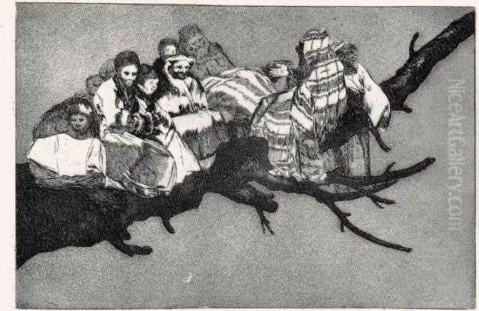 Los Proverbios (delteil 202-219; Harris 248-265) Oil Painting by Francisco Goya Fuendetodos