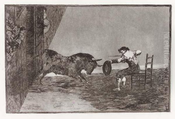 La Tauromaquia (h. 204-36) Oil Painting by Francisco Goya Fuendetodos