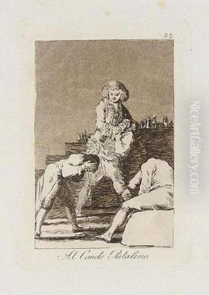Al Conde Palatino; And Ya Es Hora (delteil 70, Harris 68; D.117, H.115) Oil Painting by Francisco Goya Fuendetodos