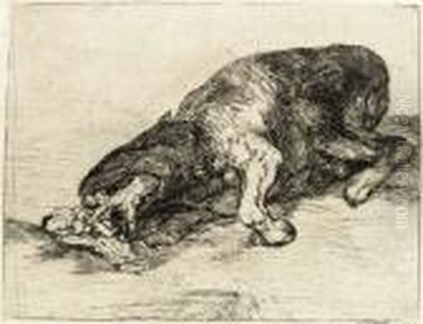 Fiero Monstruo Oil Painting by Francisco Goya Fuendetodos