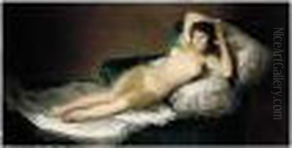 Maja Desnuda Oil Painting by Francisco Goya Fuendetodos