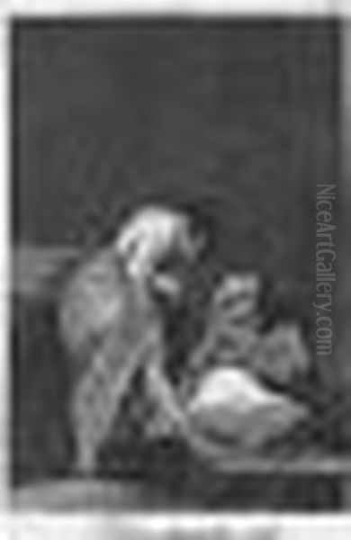 Bien Tirada Esta (d.54; H.52) Oil Painting by Francisco Goya Fuendetodos