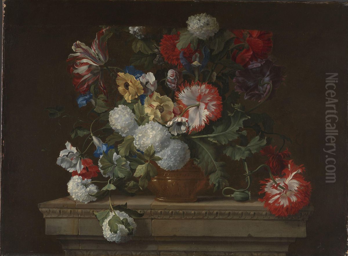 Flowers Oil Painting by Jean-Baptiste Monnoyer