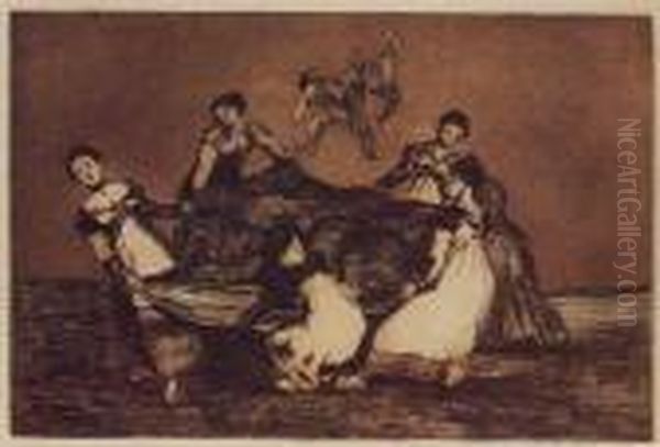 Los Proverbios (h. 248-265; D. 202-219) Oil Painting by Francisco Goya Fuendetodos