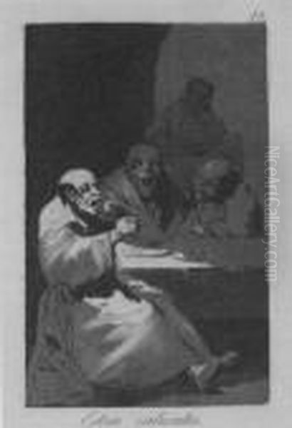 Estan Calientes (h.48; D.50) Oil Painting by Francisco Goya Fuendetodos