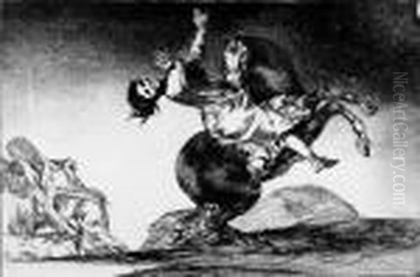Los Proverbios Oil Painting by Francisco Goya Fuendetodos