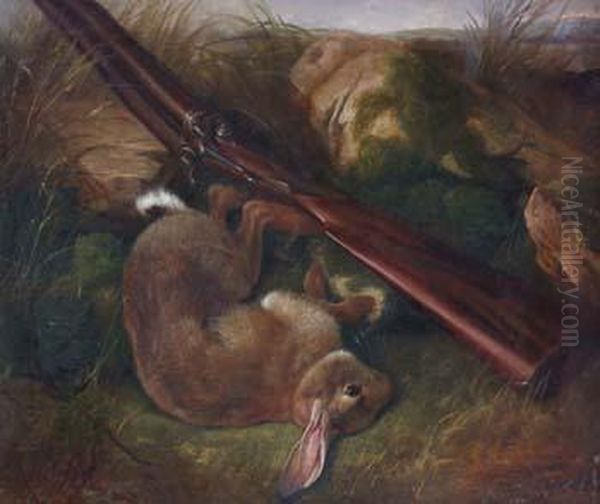 Still Life Game
Study Of A Shotgun And Rabbit Oil Painting by Colin Graeme Roe