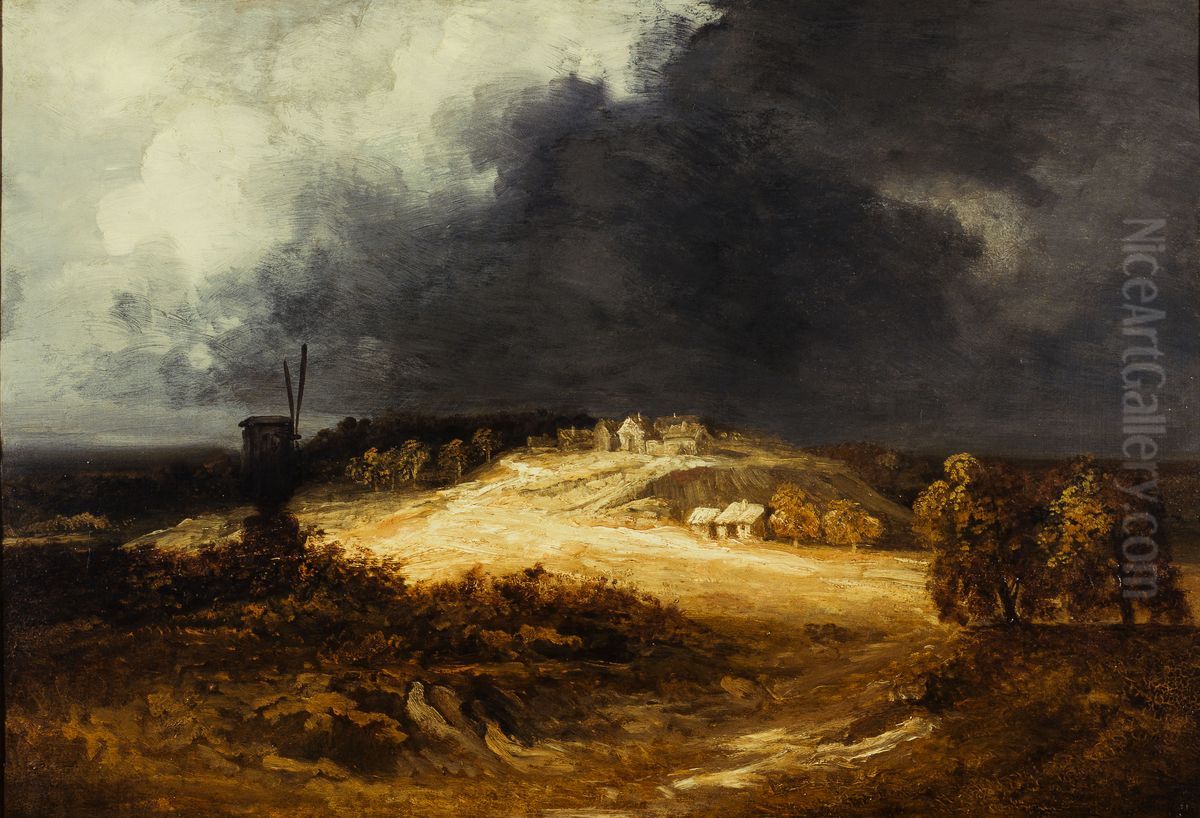 Mills at Montmartre Oil Painting by Georges Michel