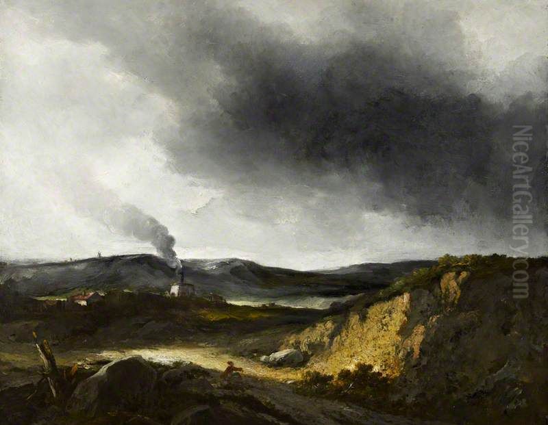 The Lime Kiln Oil Painting by Georges Michel