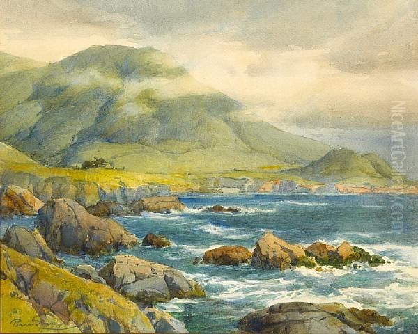 Rocky Point, Big Sur Oil Painting by Percy Gray