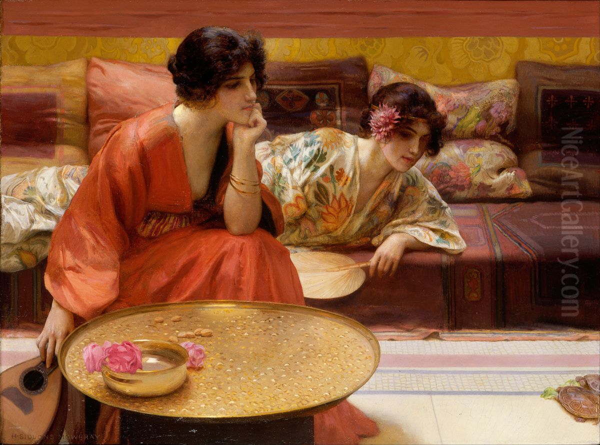 Idle Hours Oil Painting by Henry Siddons Mowbray
