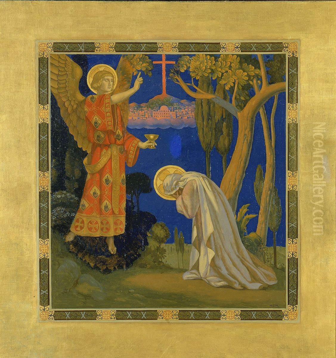 Gethsemane Oil Painting by Henry Siddons Mowbray