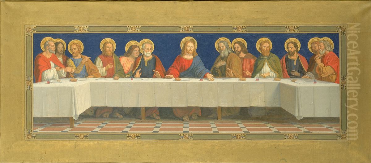 The Last Supper Oil Painting by Henry Siddons Mowbray