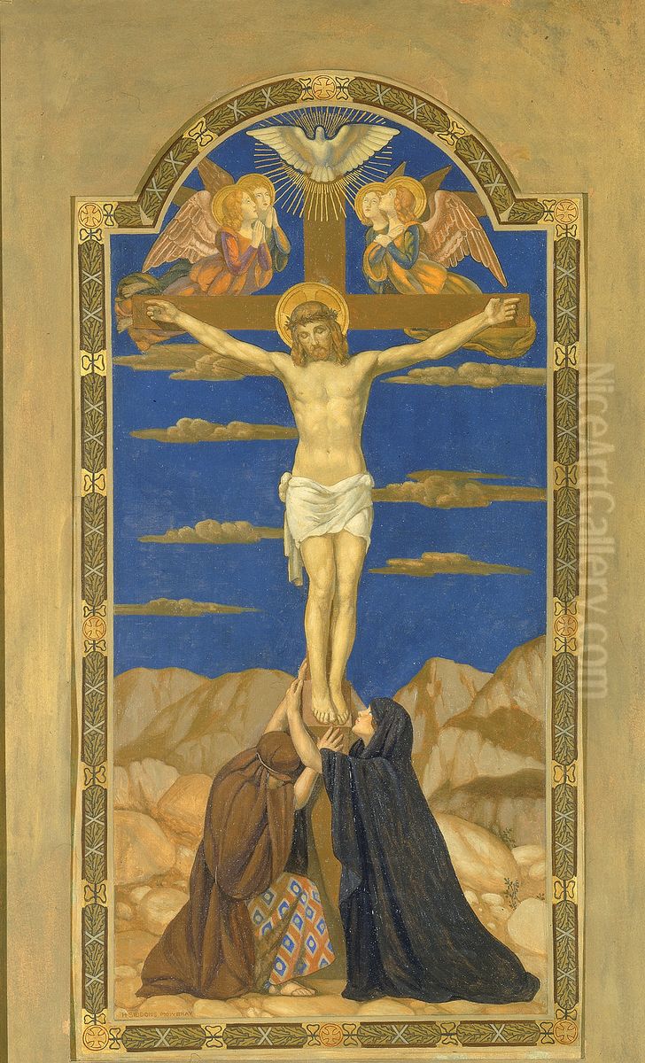 Crucifixion Oil Painting by Henry Siddons Mowbray