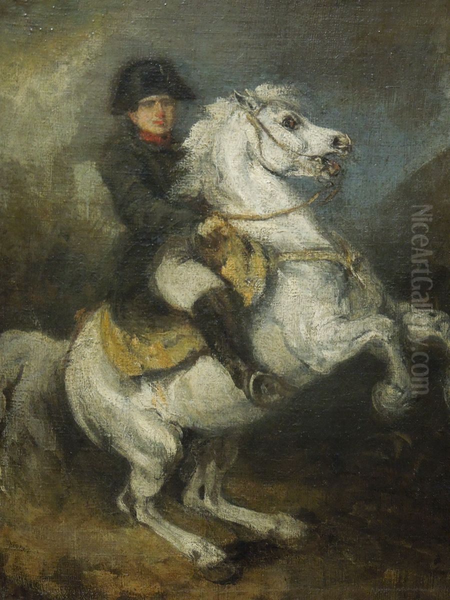 Napoleon on Horseback Oil Painting by Piotr Michalowski