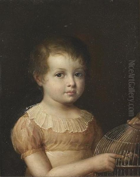 Umkreis
Kinderportrat Mit Vogelkafig. Oil Painting by Jean Baptiste Greuze