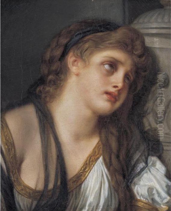 Inconsolable Widow Oil Painting by Jean Baptiste Greuze