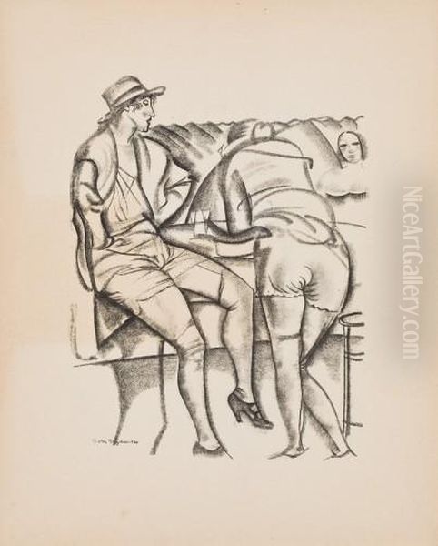 Russische Erotik Oil Painting by Boris Dmitrievich Grigoriev