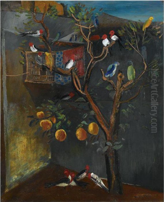 Orange Tree Oil Painting by Boris Dmitrievich Grigoriev