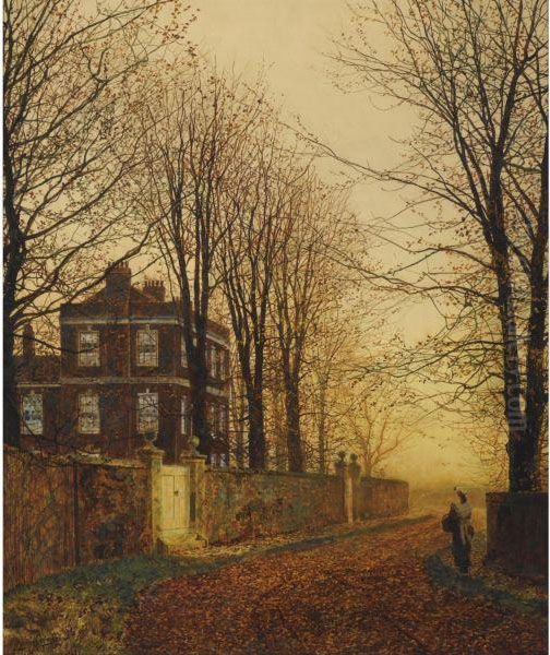 Autumn Gold Oil Painting by John Atkinson Grimshaw