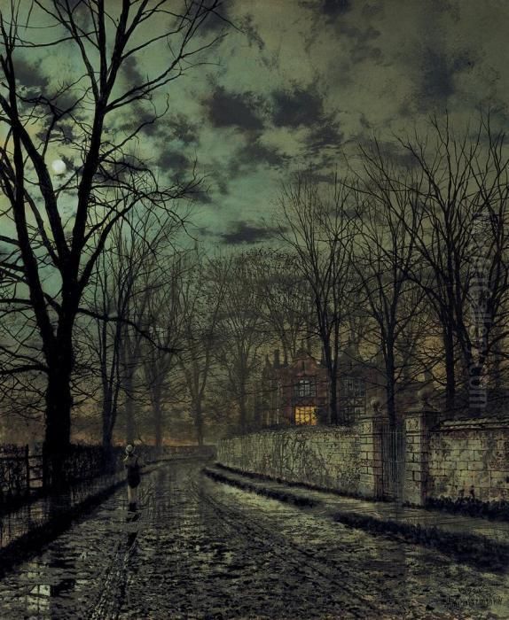 November Oil Painting by John Atkinson Grimshaw