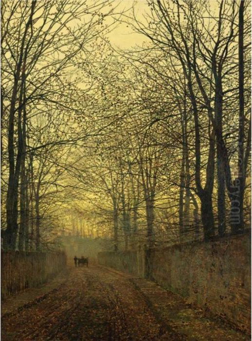 October Gold Oil Painting by John Atkinson Grimshaw
