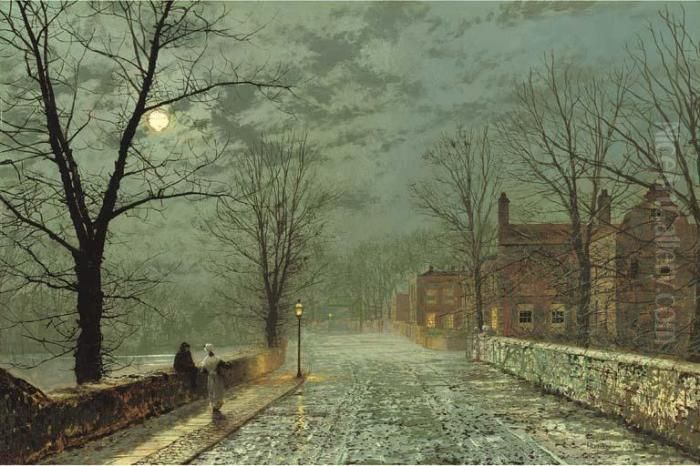 Bonchurch, The Isle Of Wight Oil Painting by John Atkinson Grimshaw