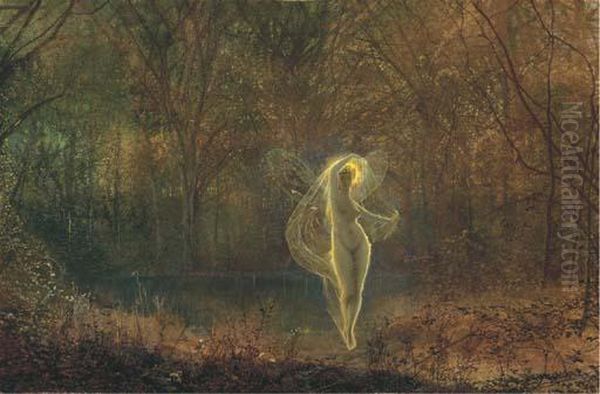 Autumn - 'dame Autumn Hath A Mournful Face' - Old Ballad Oil Painting by John Atkinson Grimshaw