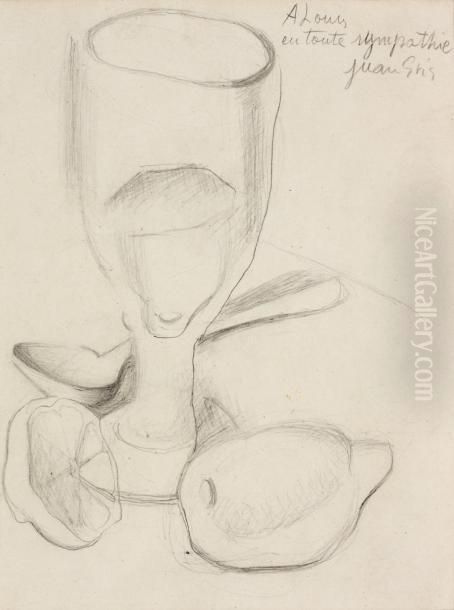 Verre Et Citron Oil Painting by Juan Gris