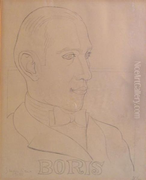 Boris Oil Painting by Juan Gris
