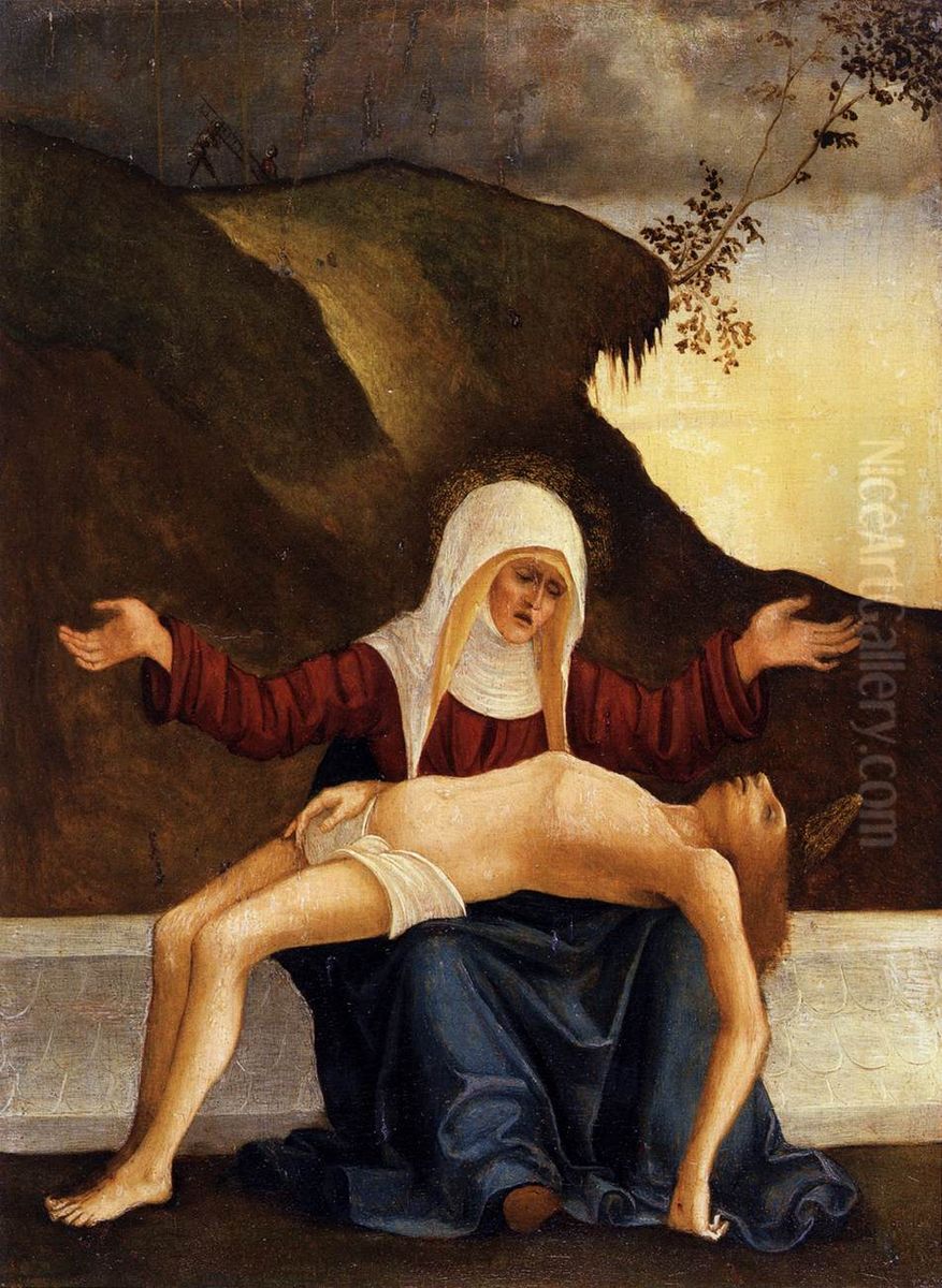 Pieta Oil Painting by Ludovico Mazzolino