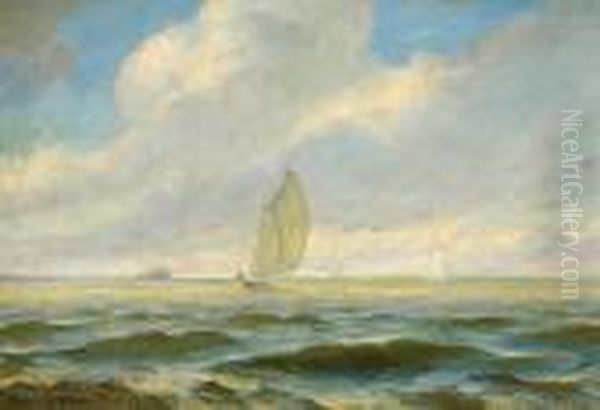 Balatoni Vitorlas Oil Painting by Bela Ivanyi Grunwald