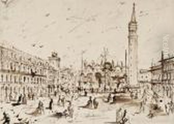 Piazza San Marco Oil Painting by Francesco Guardi