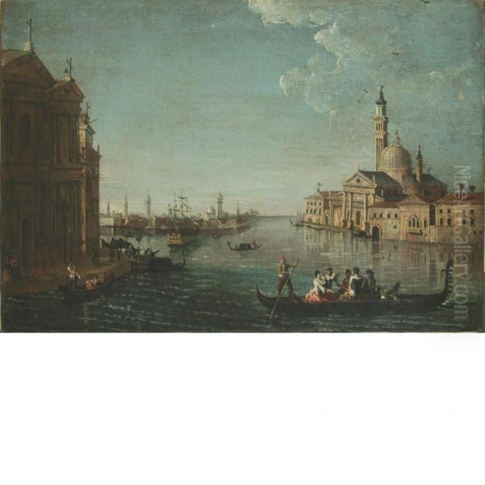 View Of The Giudecca Canal And Il Redentore Oil Painting by Francesco Guardi