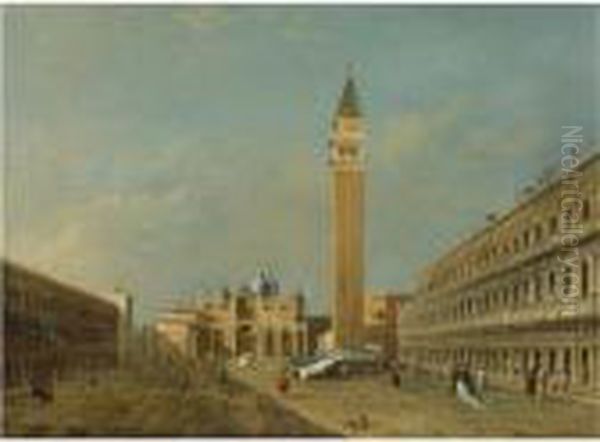 View Of The Piazza San Marco, Venice, Looking East Oil Painting by Francesco Guardi