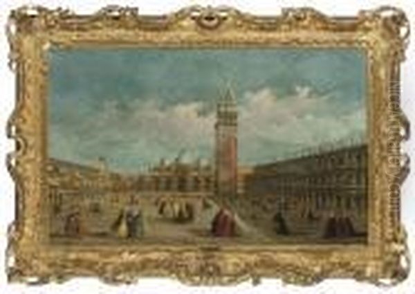 Piazza San Marco, Venice, Looking East Oil Painting by Francesco Guardi