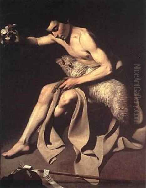 St John the Baptist Oil Painting by Caravaggio
