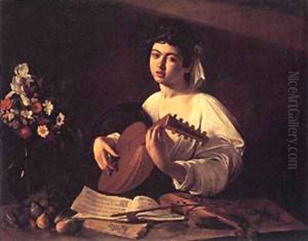 Lute Player Oil Painting by Caravaggio