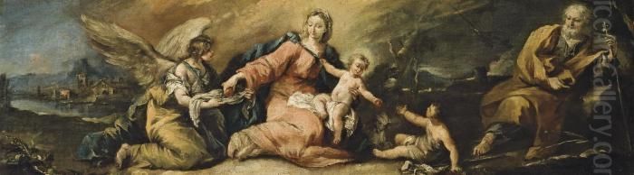 Le Repos Pendant La Fuite En Egypte Oil Painting by Francesco Guardi