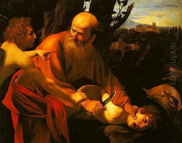 The Sarifice of Isaac Oil Painting by Caravaggio