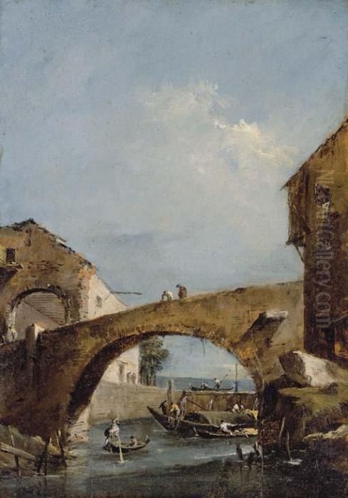 The Porta Del Dolo Oil Painting by Francesco Guardi