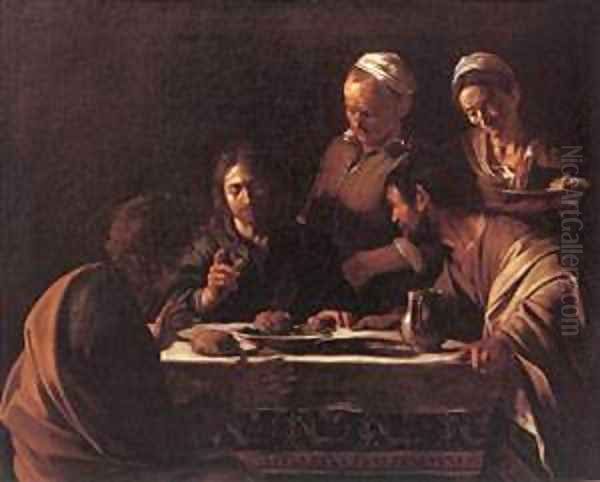 Supper at Emmaus2 Oil Painting by Caravaggio
