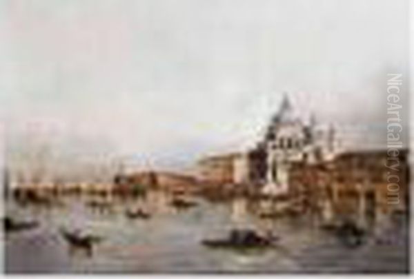 Venice, A View Of Santa Maria Della Salute Oil Painting by Francesco Guardi