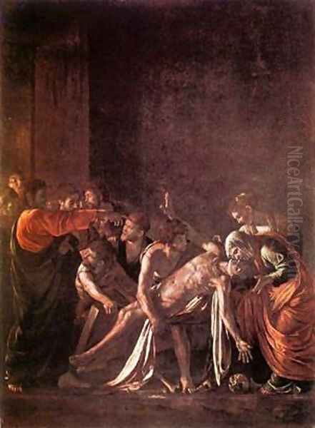 The Raising of Lazarus Oil Painting by Caravaggio