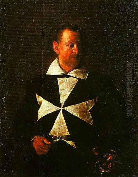 Portrait of a Knight of Malta Oil Painting by Caravaggio