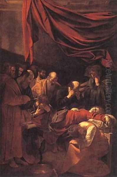 The Death of the Virgin Oil Painting by Caravaggio