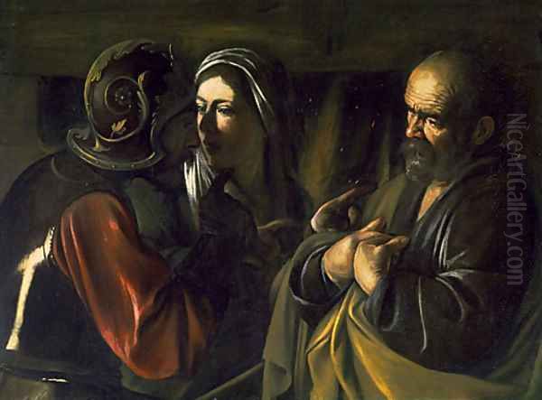The Denial of Saint Peter Oil Painting by Caravaggio
