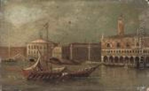 The Molo, Venice, From The 
Bacino Di San Marco; And The Punta Della Dogana, Venice, With Santa 
Maria Della Salute Oil Painting by Giacomo Guardi