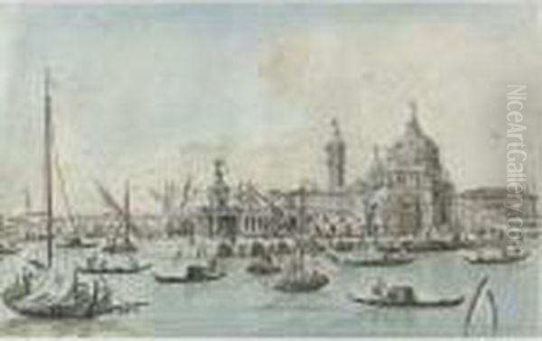 Property From An American Museum
 

 
 
 

 
 View Of Santa Maria Della Salute And The Dogana, Venice Oil Painting by Giacomo Guardi